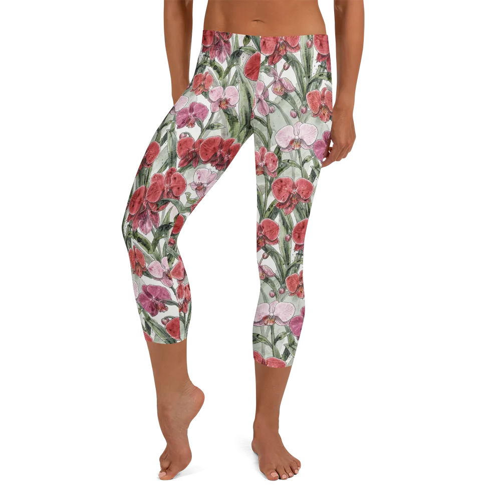 Orchid Conservatory on Capri Leggings — Front