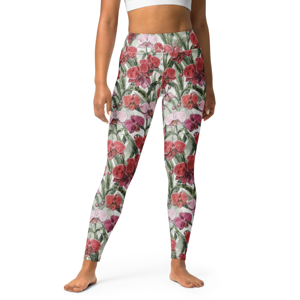 Orchid Conservatory on Yoga Leggings — Front