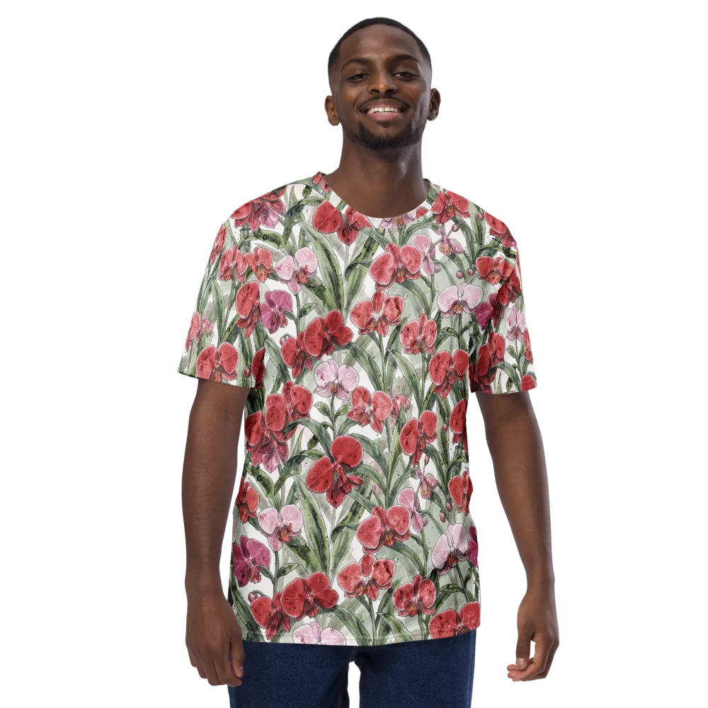 Orchid Conservatory on Men's Crew Neck T-Shirt — Front