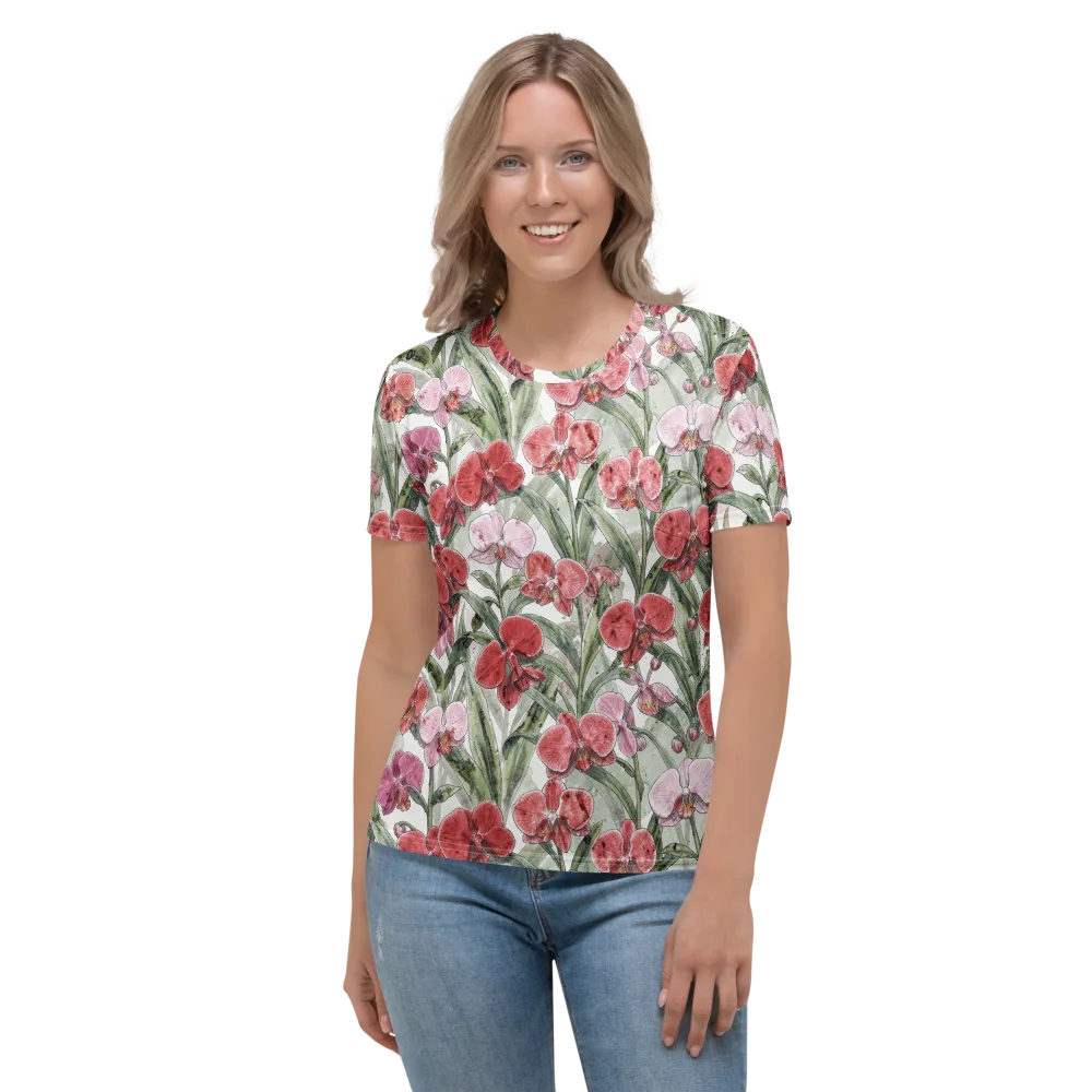Orchid Conservatory on Women's Crew Neck T-Shirt — Front