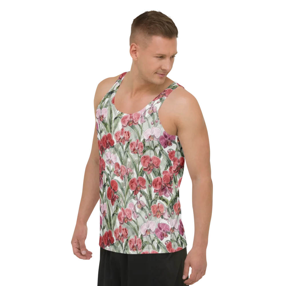 Orchid Conservatory on Men's Tank Top — Left Front