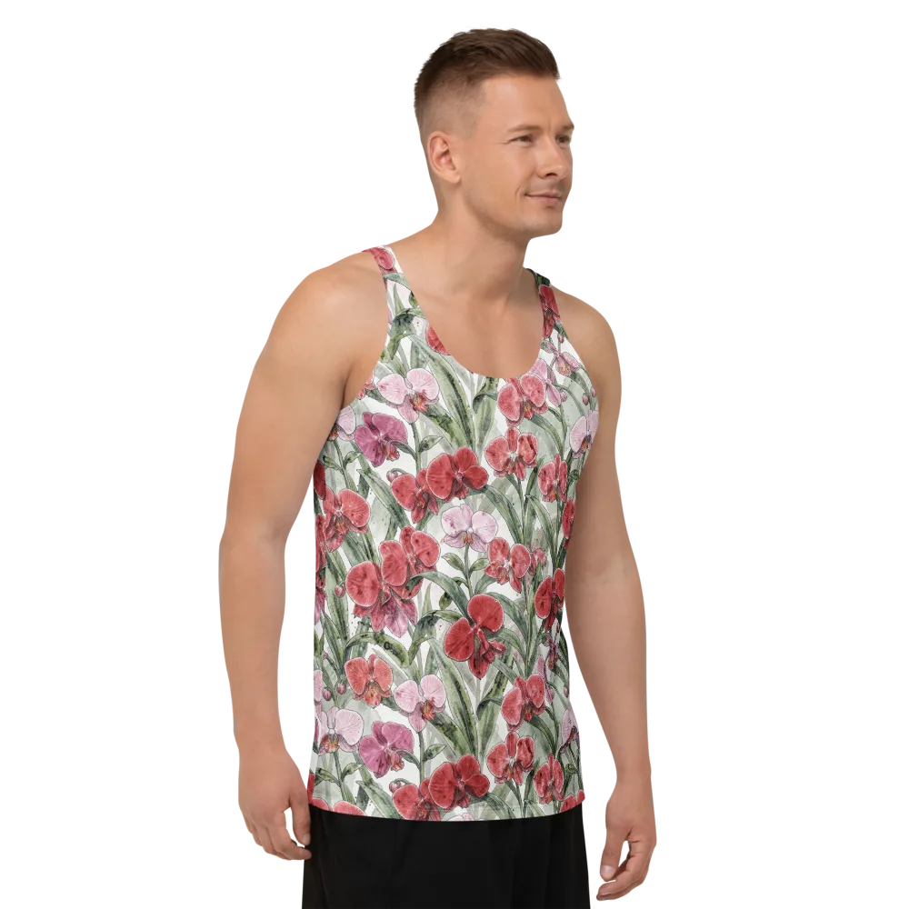 Orchid Conservatory on Men's Tank Top — Right Front