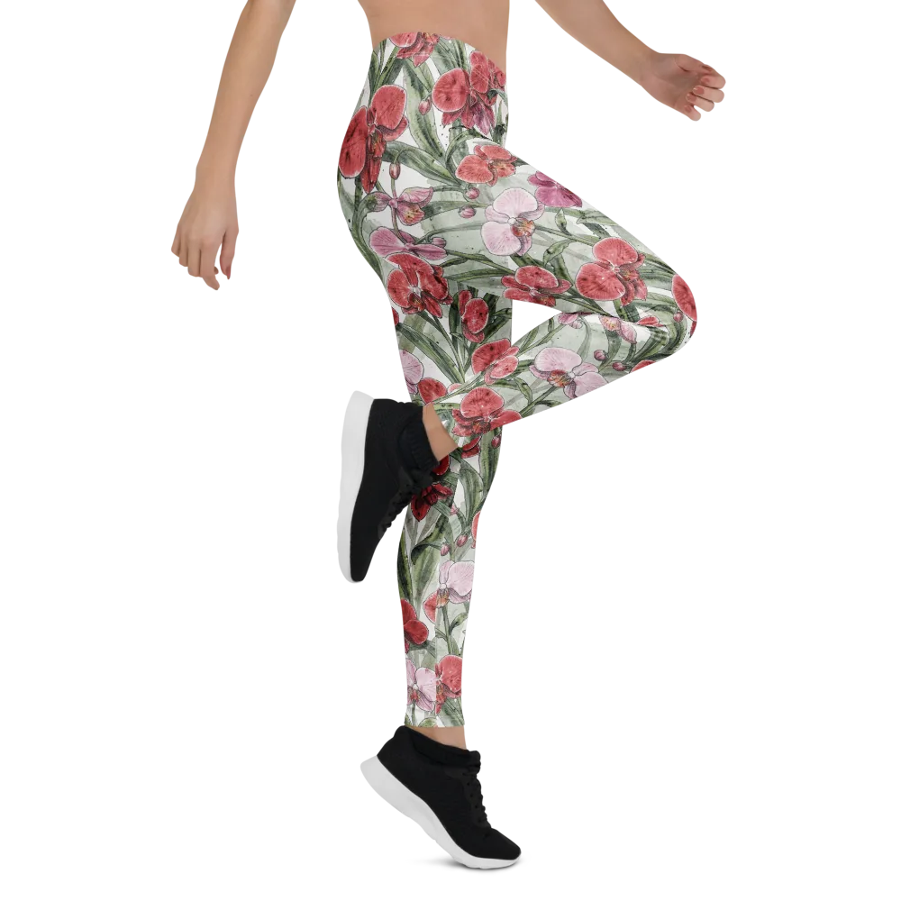 Orchid Conservatory on Leggings — Right