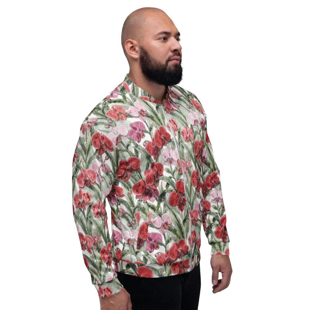 Orchid Conservatory on Bomber Jacket — Right