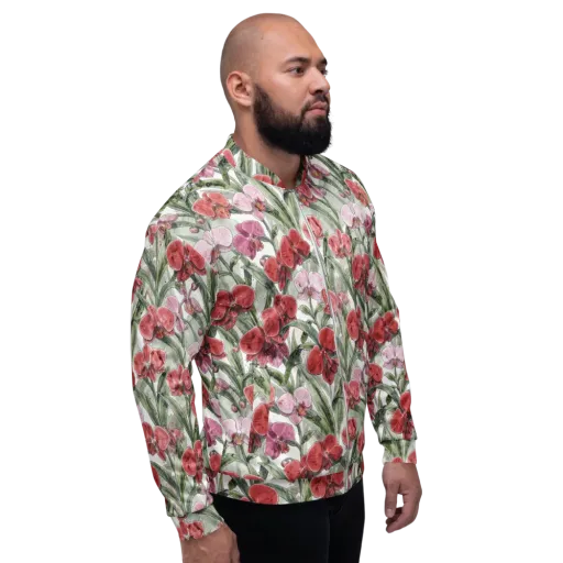 Orchid Conservatory on a Bomber Jacket