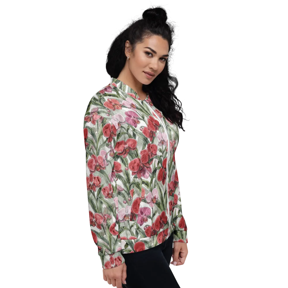 Orchid Conservatory on Bomber Jacket — Right