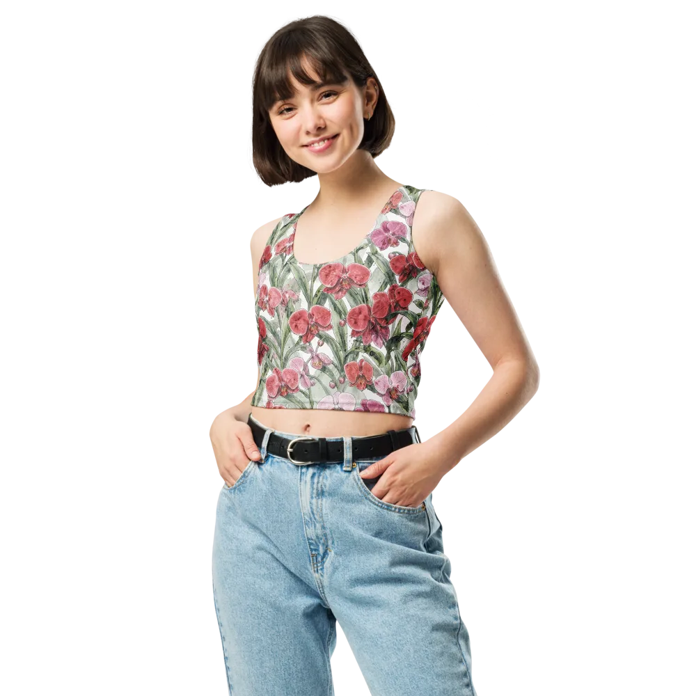 Orchid Conservatory on Crop Top — Front