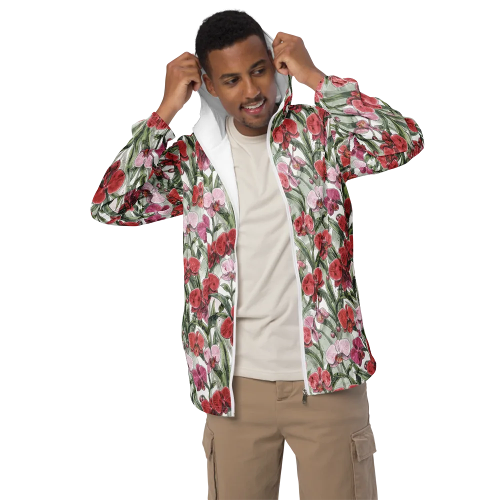 Orchid Conservatory on Men's Windbreaker — Front