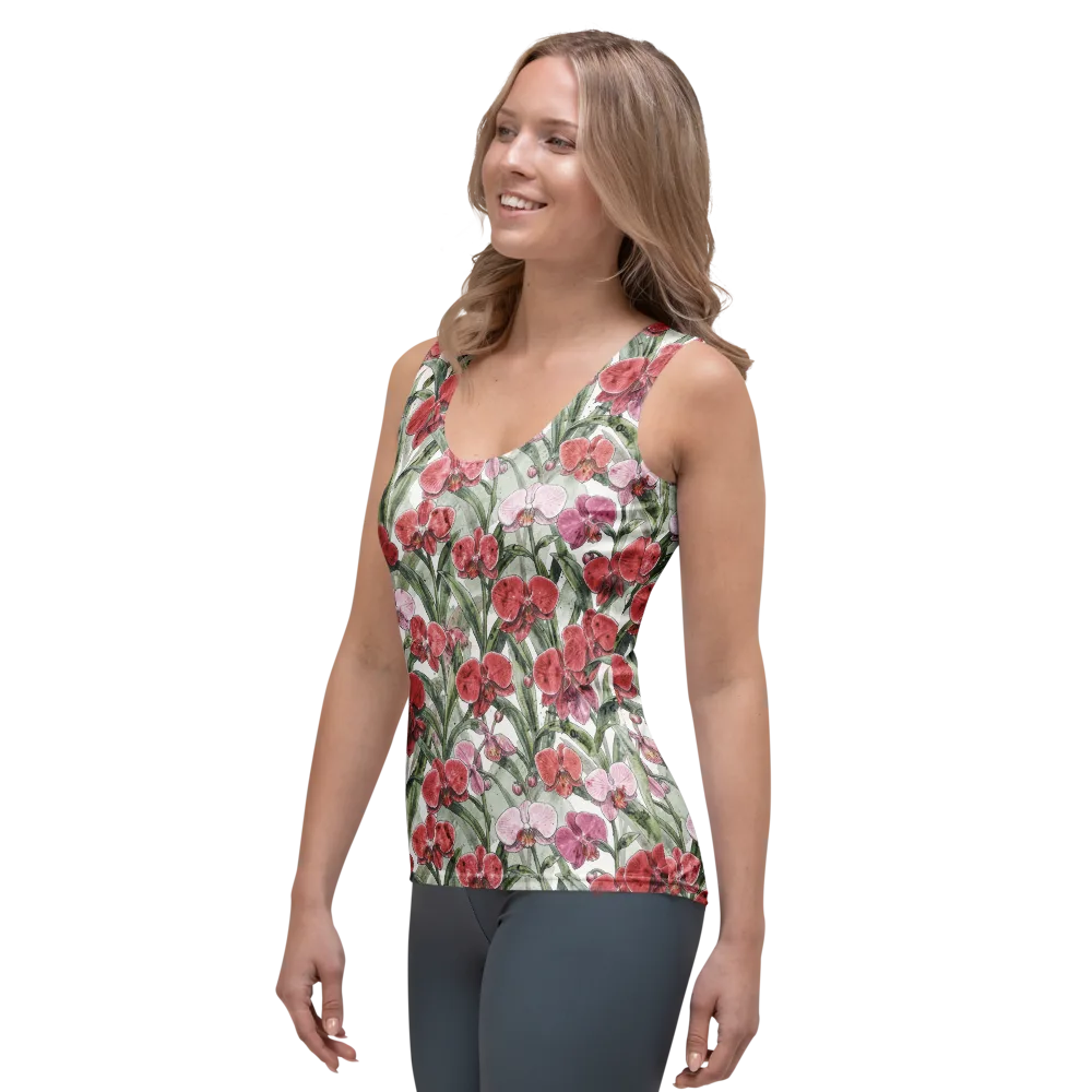 Orchid Conservatory on Women's Tank Top — Left Front