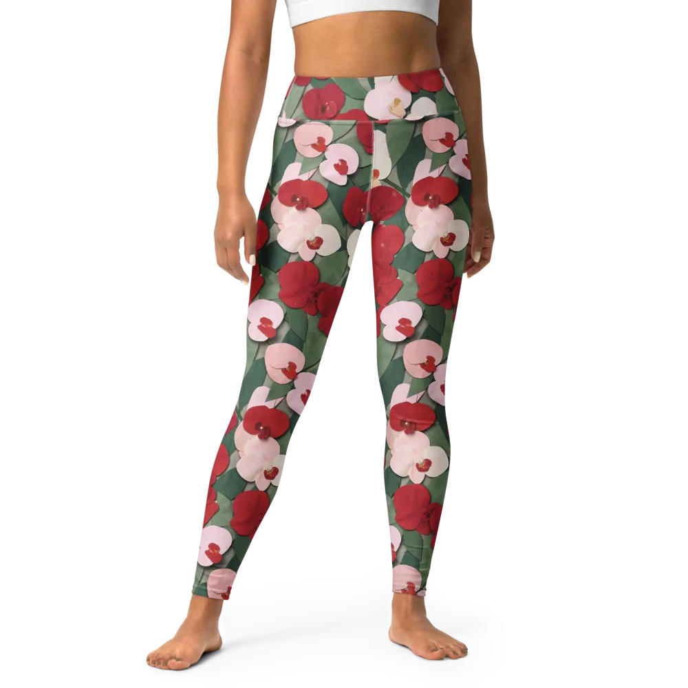 Petal Afterglow on Yoga Leggings — Front