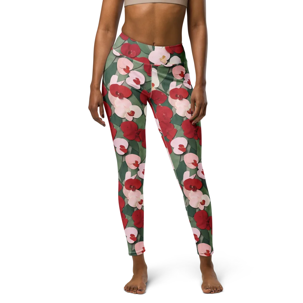 Petal Afterglow on Yoga Leggings — Front