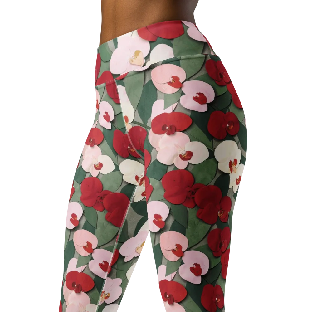Petal Afterglow on Yoga Leggings — Left Front