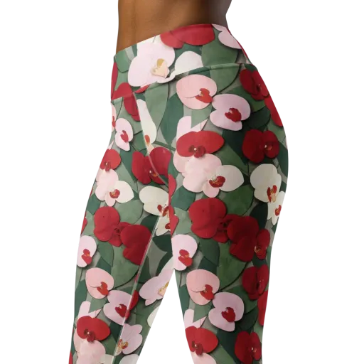 Petal Afterglow on a Yoga Leggings