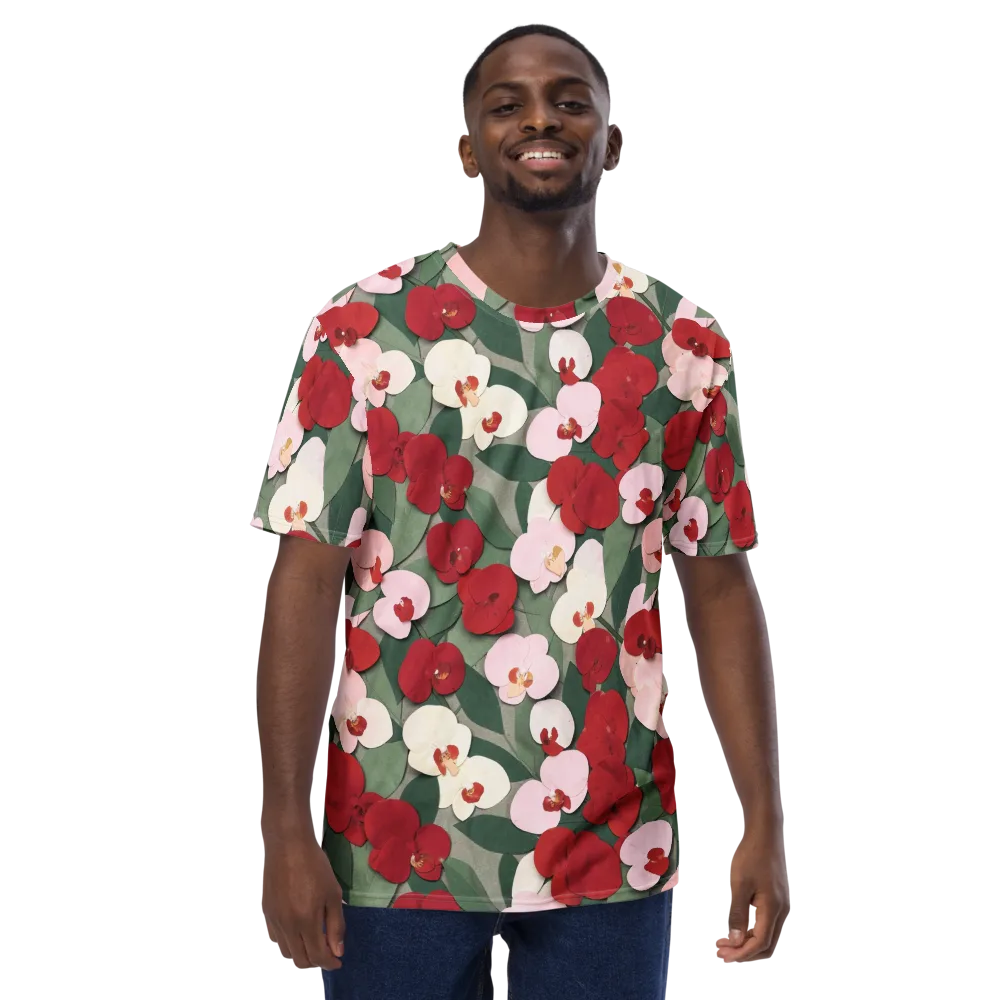 Petal Afterglow on Men's Crew Neck T-Shirt — Front