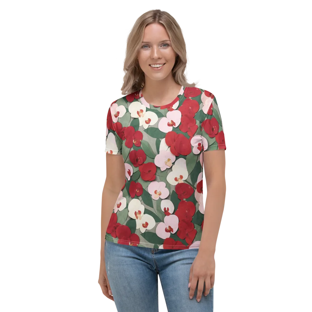 Petal Afterglow on Women's Crew Neck T-Shirt — Front