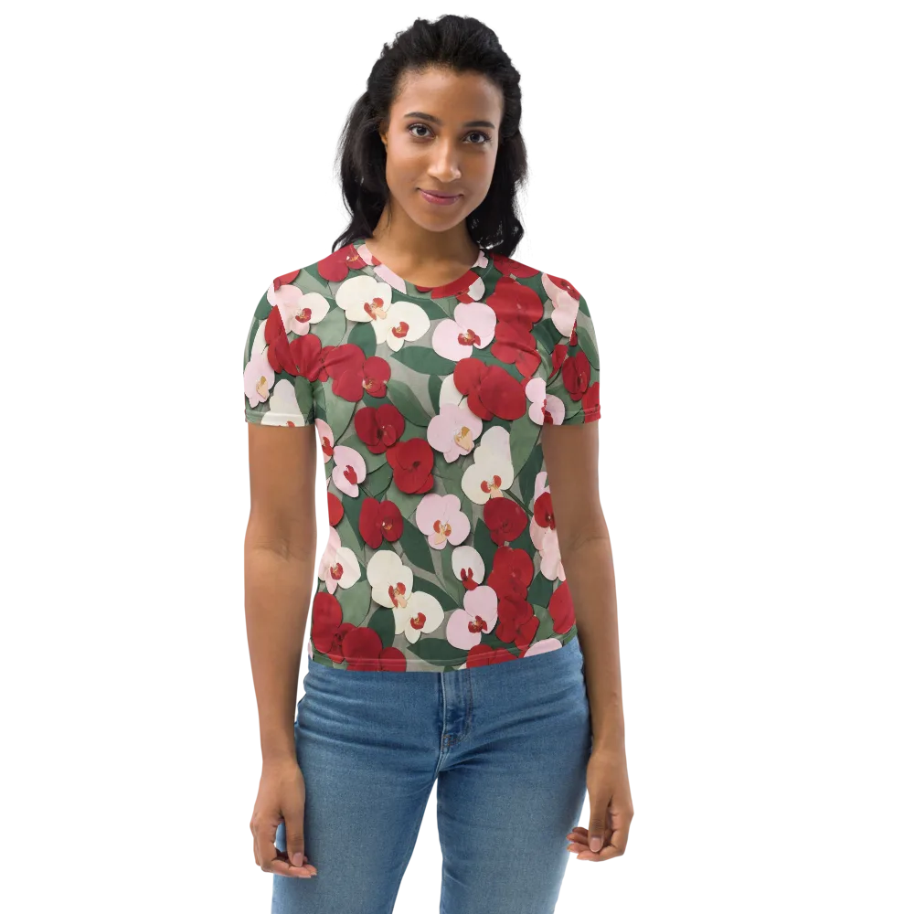 Petal Afterglow on Women's Crew Neck T-Shirt — Front