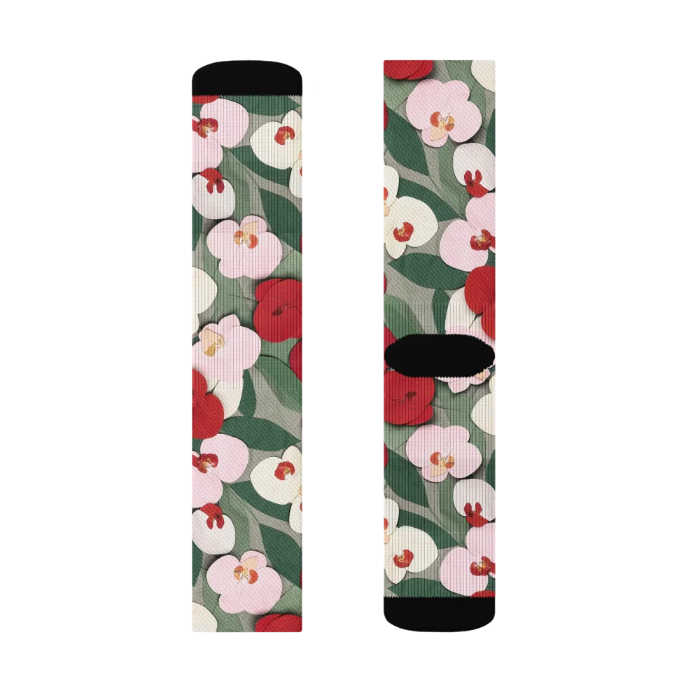 Petal Afterglow on Socks — Left Sock