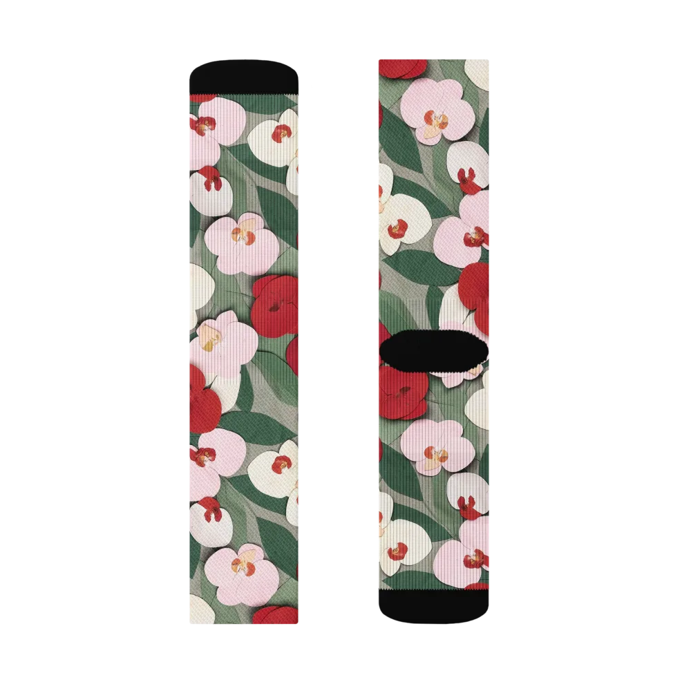 Petal Afterglow on Socks — Right Sock