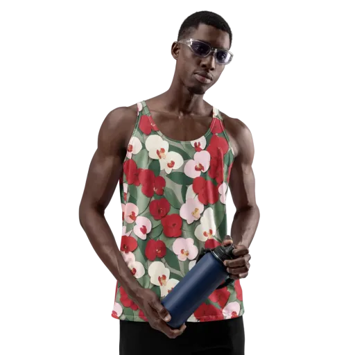 Petal Afterglow on a Men's Tank Top