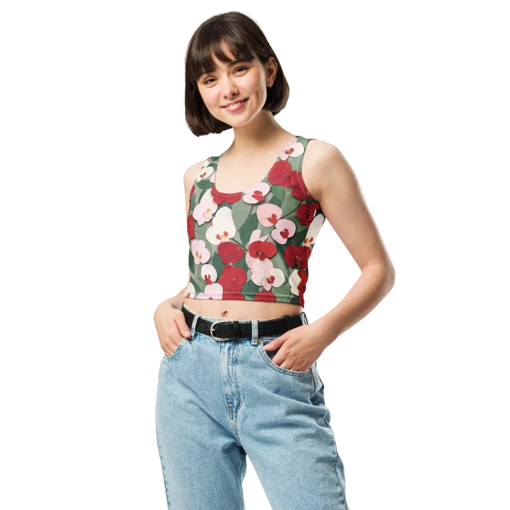 Petal Afterglow on Crop Top — Front