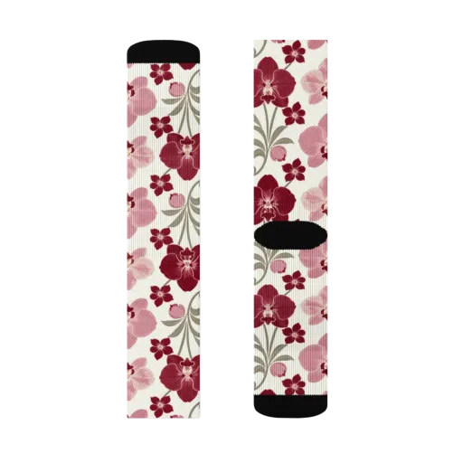 Orchid Rosette on a Socks