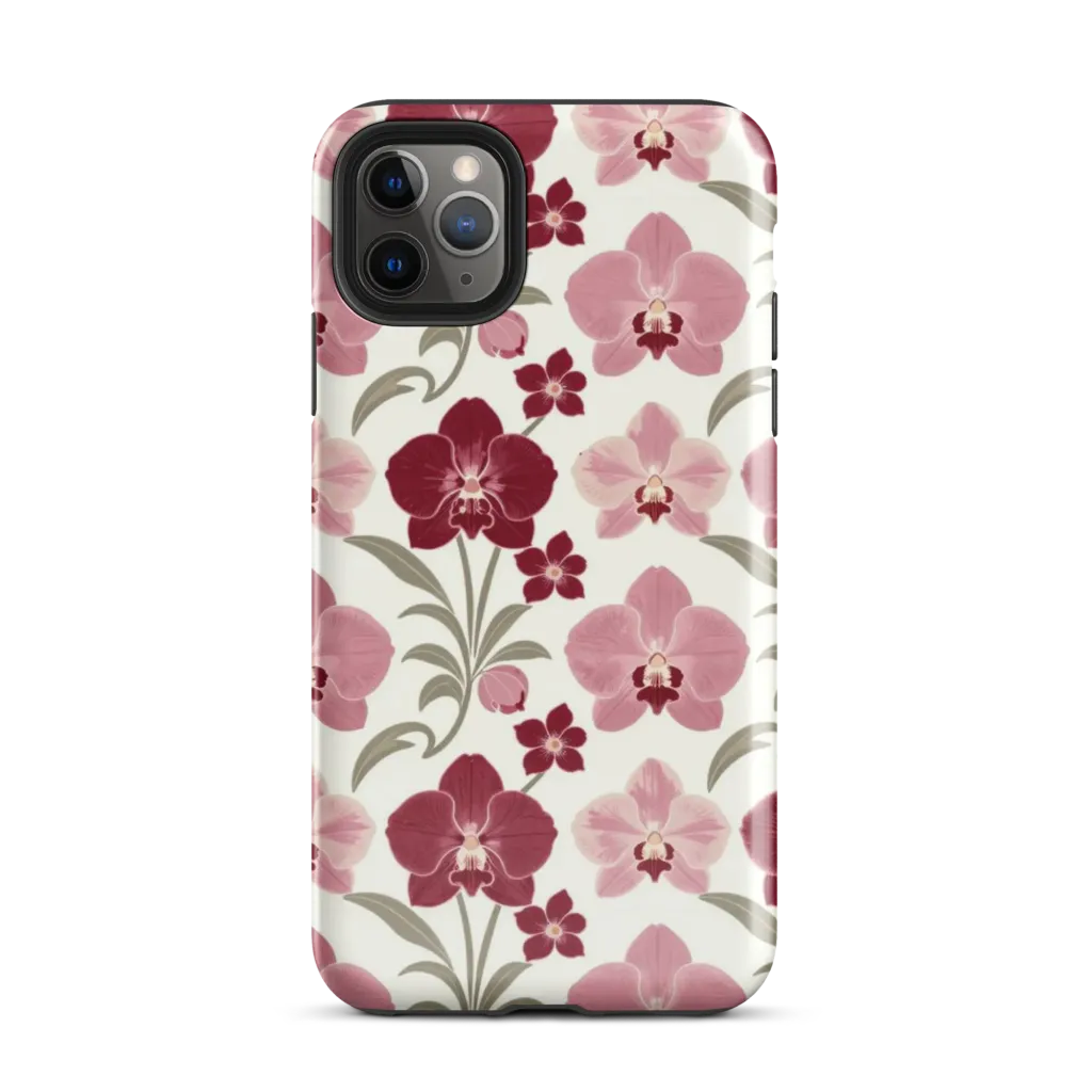Orchid Rosette on Tough Case for iPhone® — Front