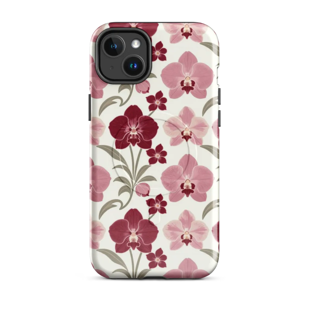Orchid Rosette on MagSafe Tough Case for iPhone® — Front