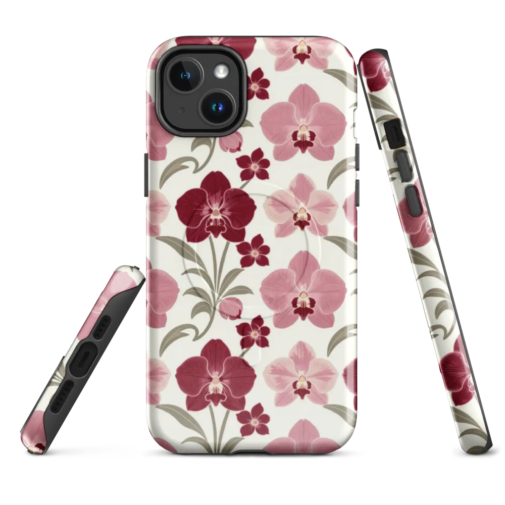 Orchid Rosette on MagSafe Tough Case for iPhone® — Front
