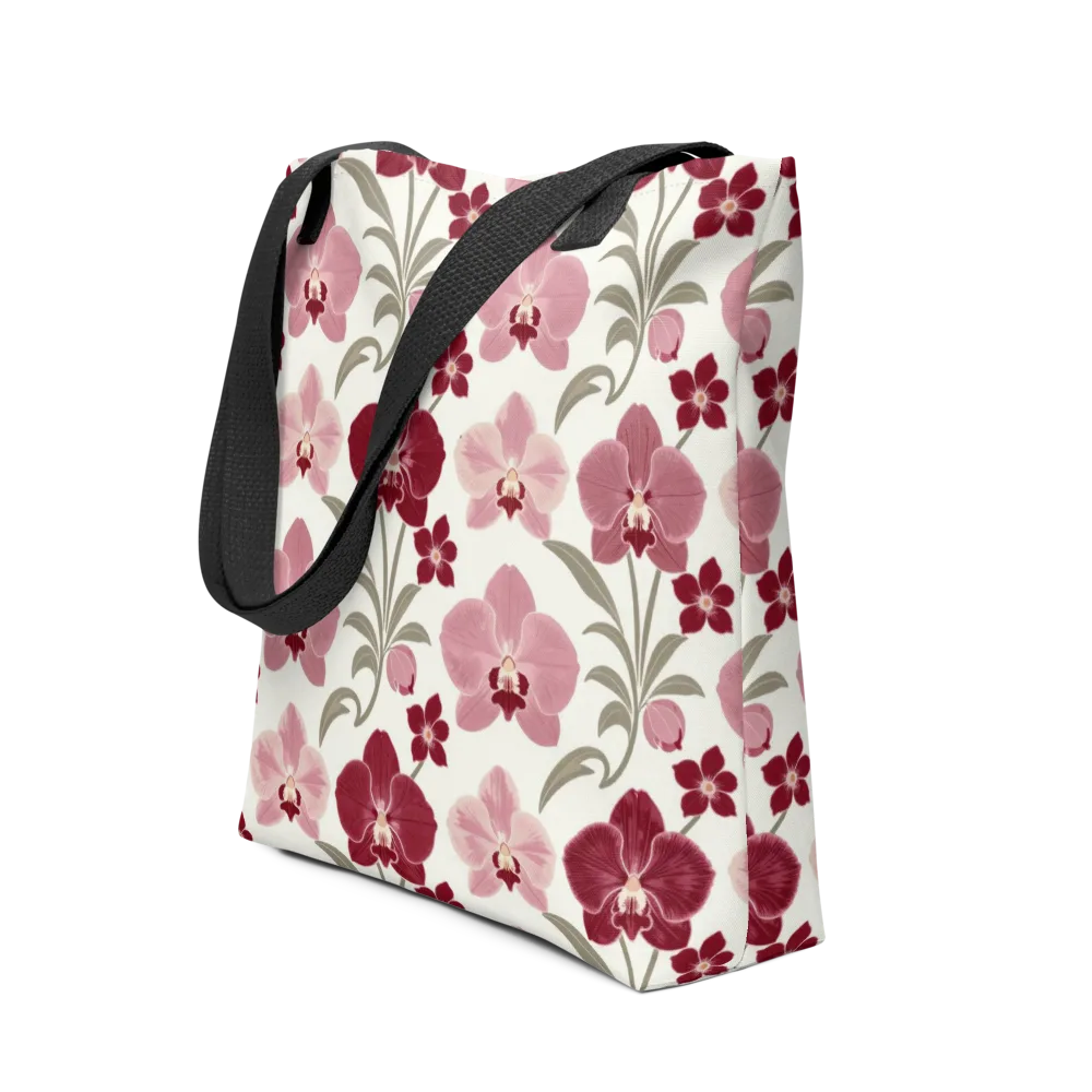 Orchid Rosette on Tote Bag — Front