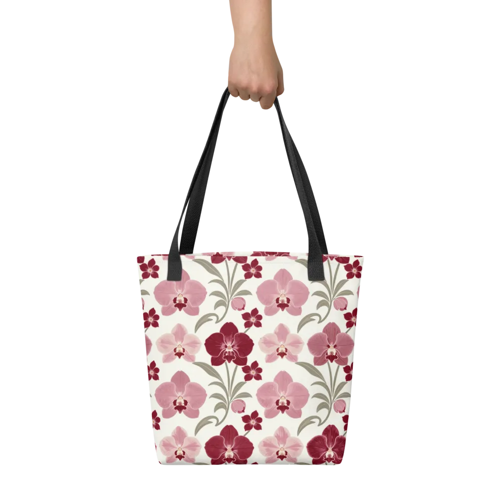 Orchid Rosette on Tote Bag — Front