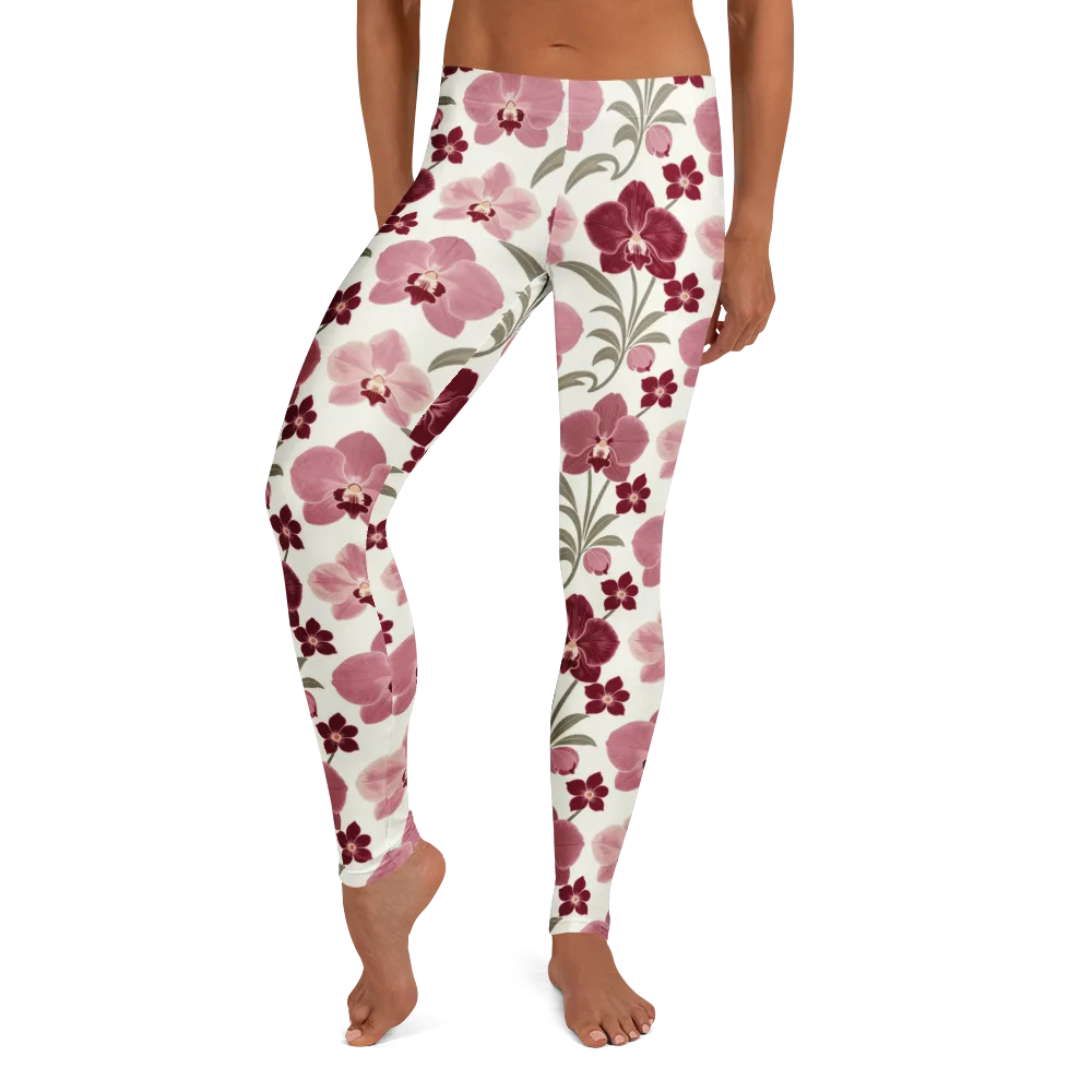 Orchid Rosette on Leggings — Front