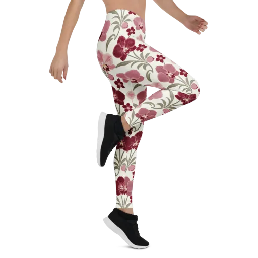 Orchid Rosette on a Leggings