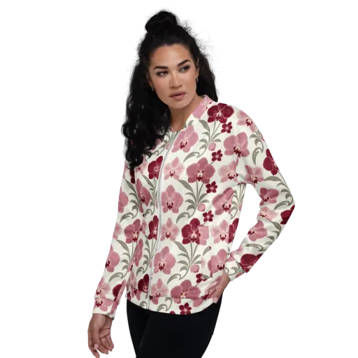Orchid Rosette on a Bomber Jacket