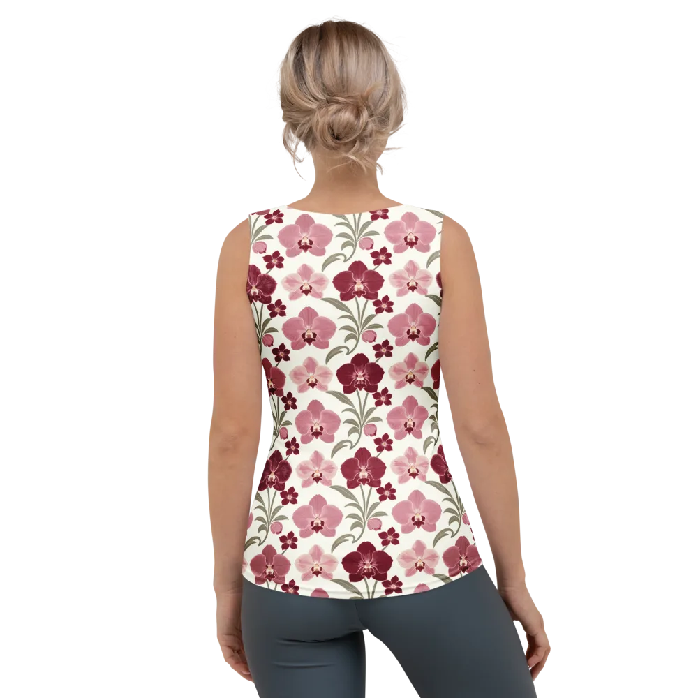 Orchid Rosette on Women's Tank Top — Back