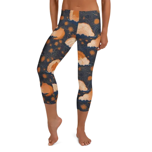 Indigo Tide Relic on a Capri Leggings
