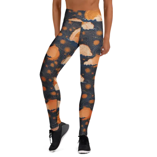 Indigo Tide Relic on a Yoga Leggings
