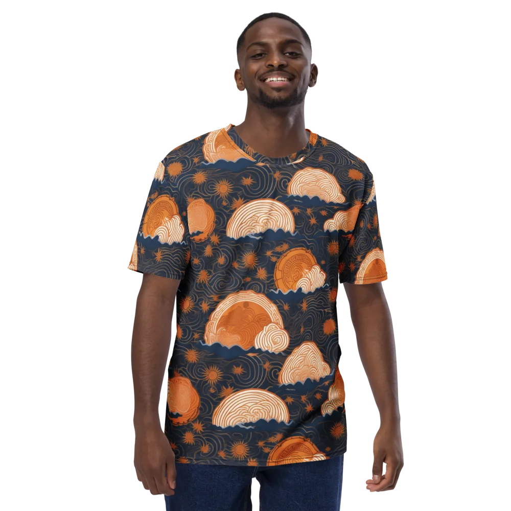 Indigo Tide Relic on Men's Crew Neck T-Shirt — Front