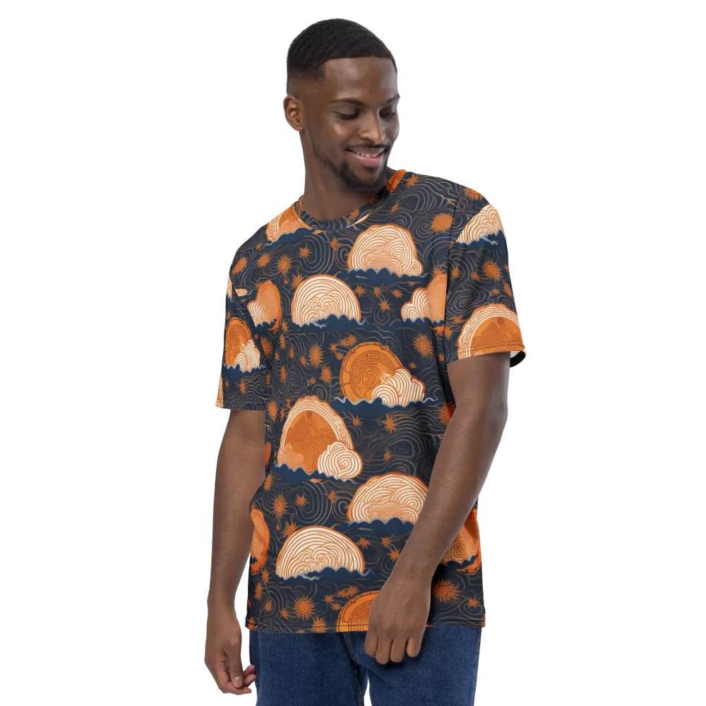 Indigo Tide Relic on Men's Crew Neck T-Shirt — Left