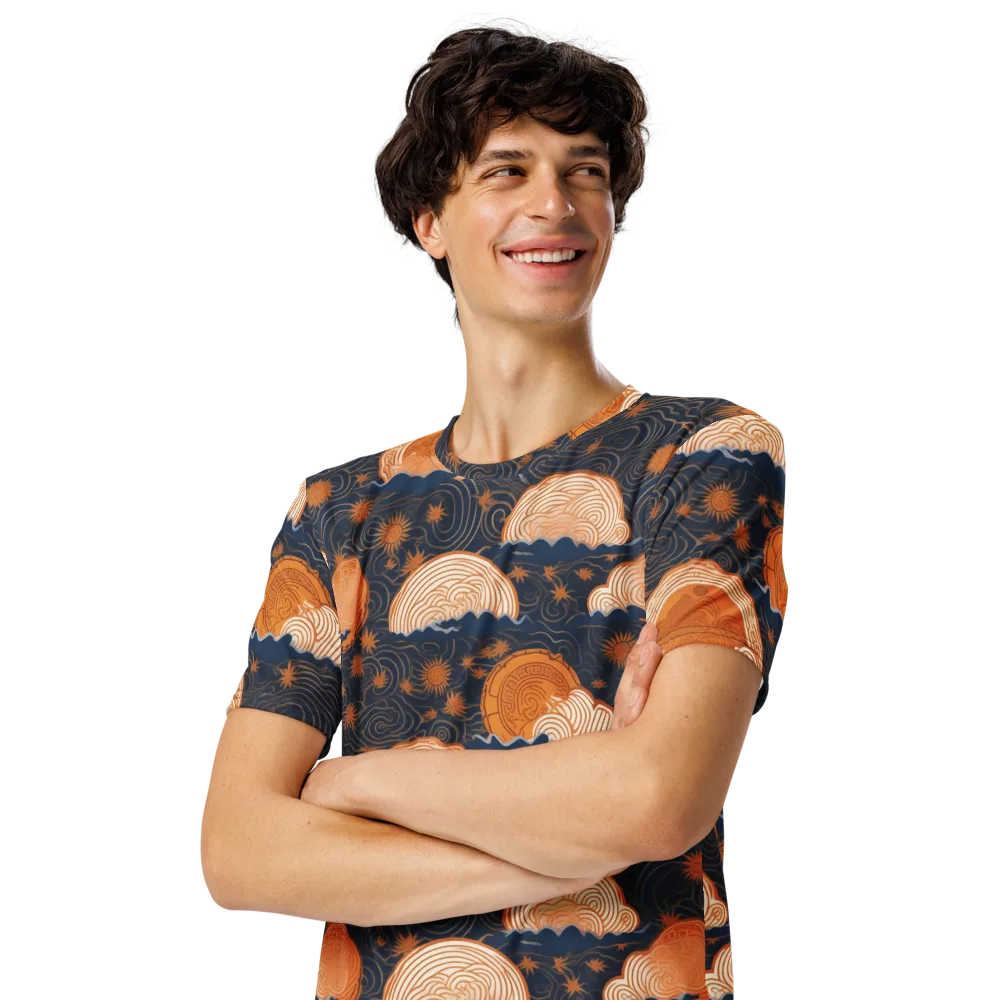 Indigo Tide Relic on Men's Crew Neck T-Shirt — Left Front