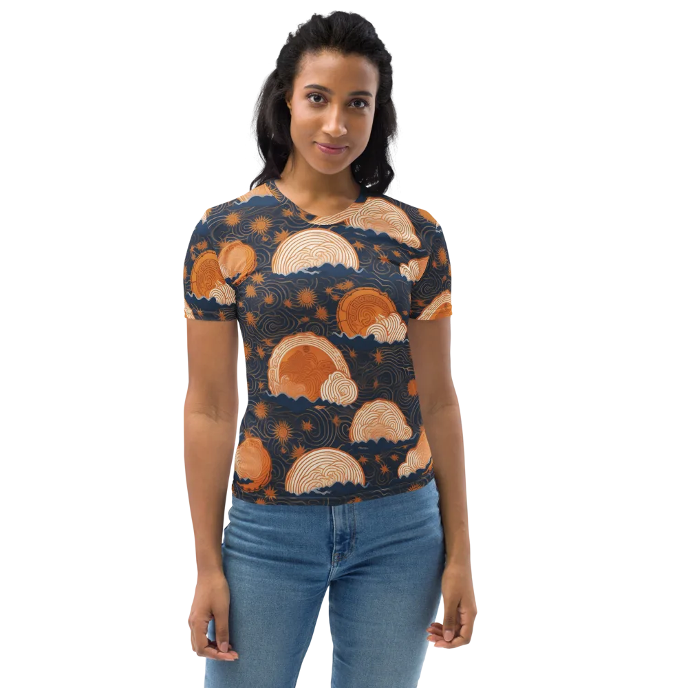 Indigo Tide Relic on Women's Crew Neck T-Shirt — Front