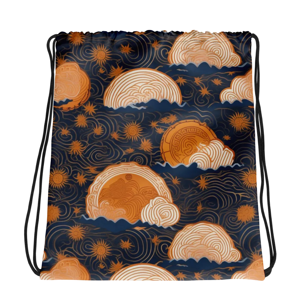 Indigo Tide Relic on Drawstring Bag — Photo