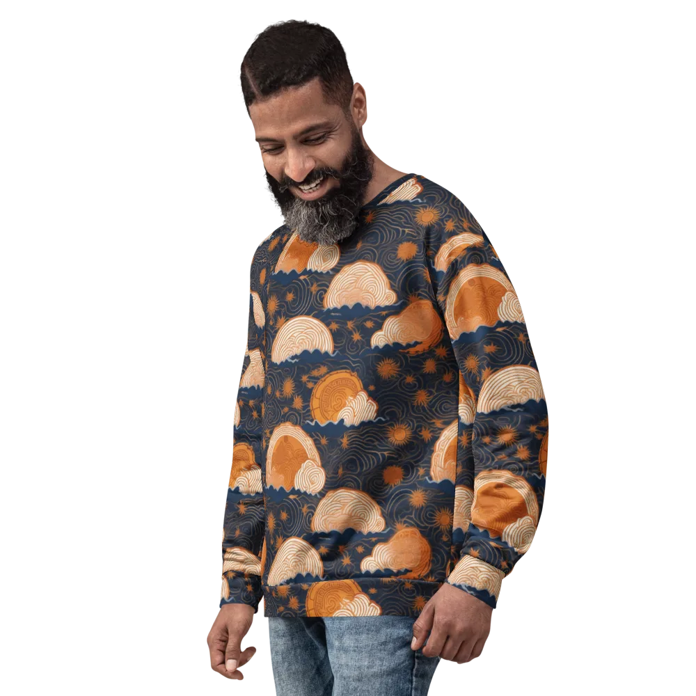 Indigo Tide Relic on Sweatshirt — Left Front