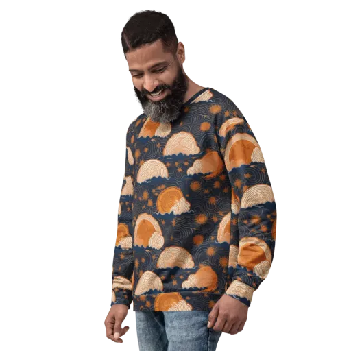 Indigo Tide Relic on a Sweatshirt