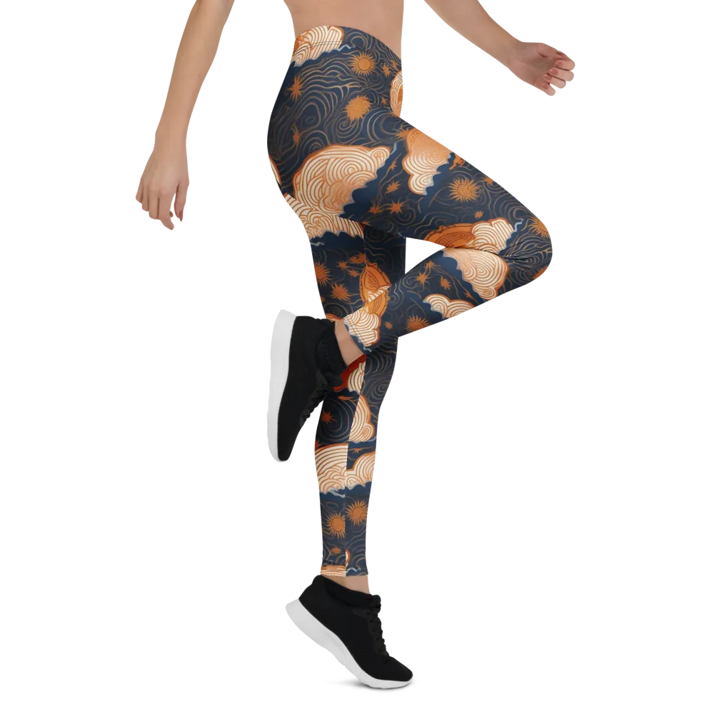 Indigo Tide Relic on Leggings — Right