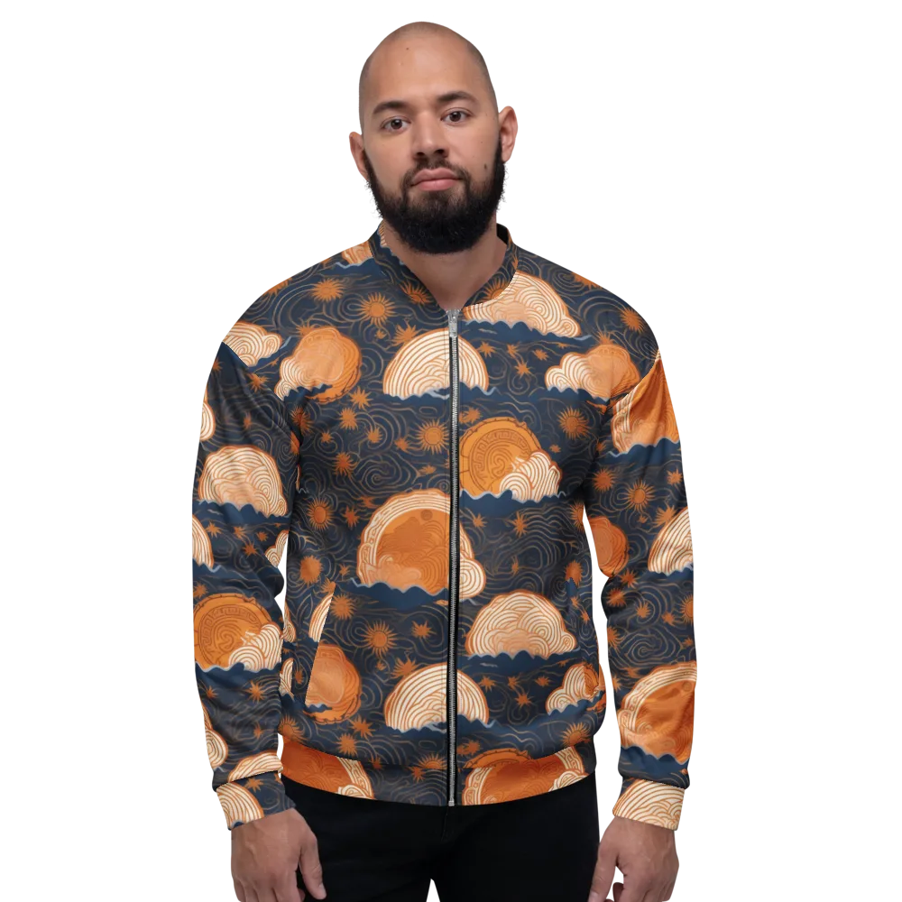 Indigo Tide Relic on Bomber Jacket — Front