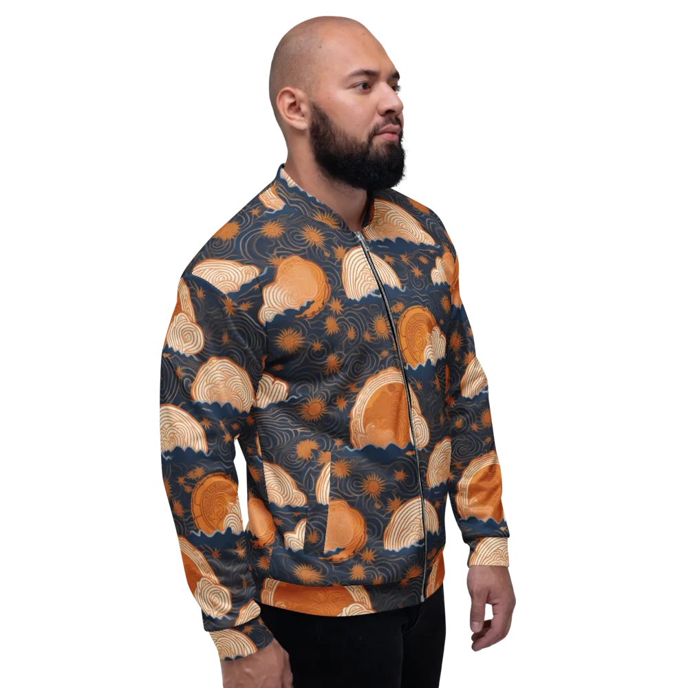 Indigo Tide Relic on Bomber Jacket — Right