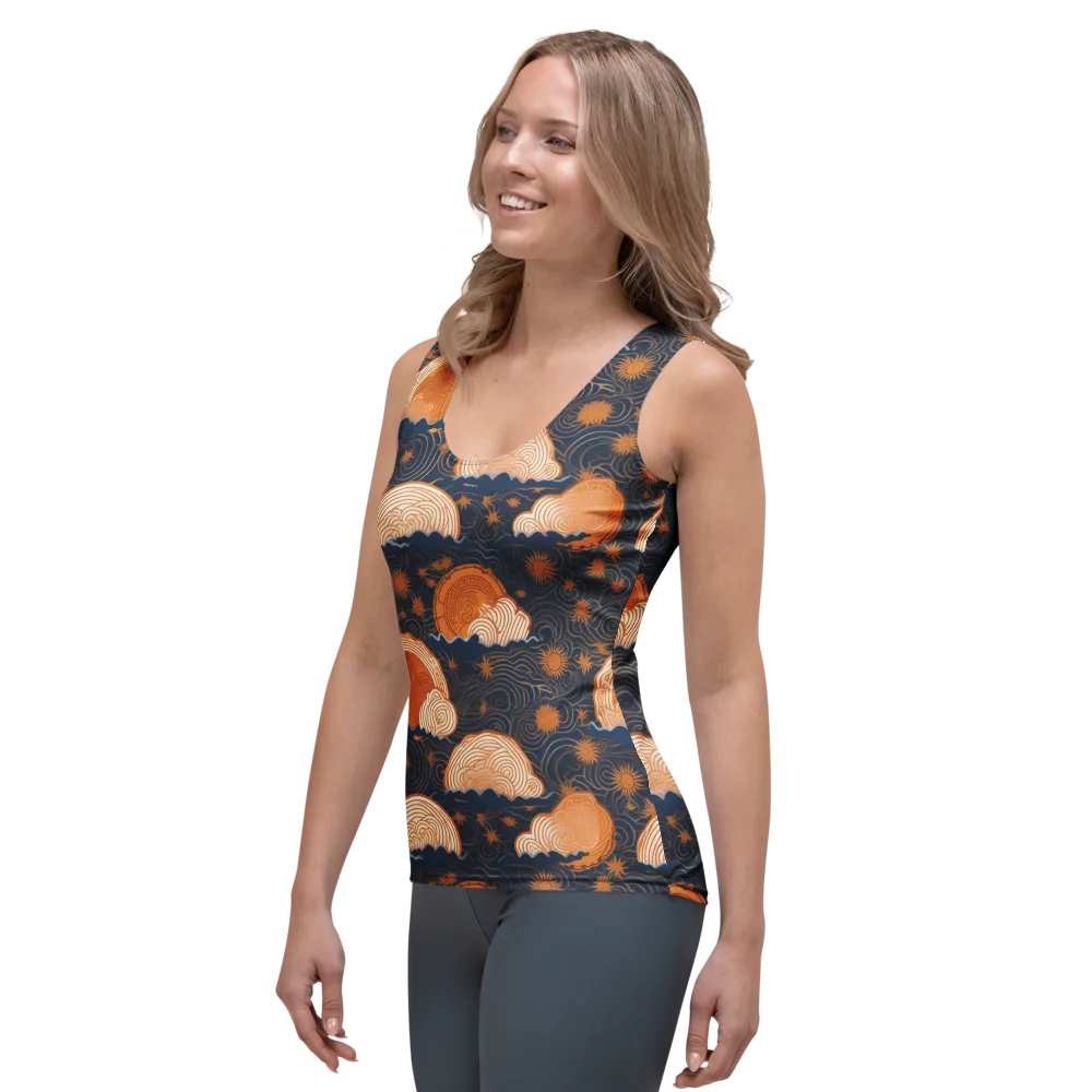 Indigo Tide Relic on Women's Tank Top — Left Front