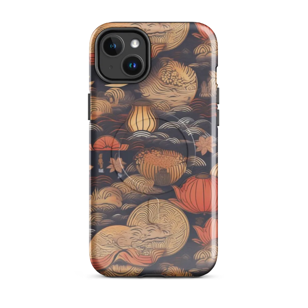 Lanterns On Dark Water on MagSafe Tough Case for iPhone® — Front