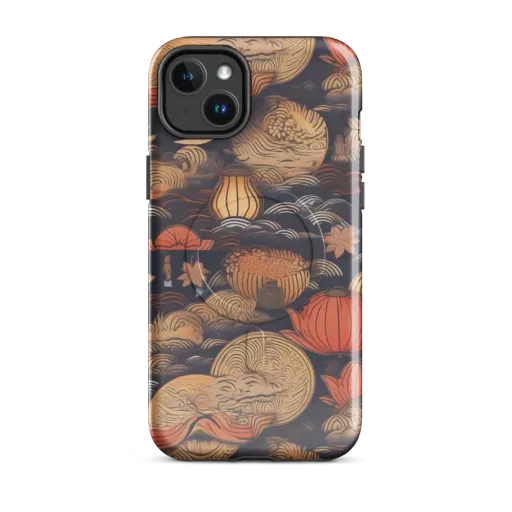 Lanterns On Dark Water on a MagSafe Tough Case for iPhone®