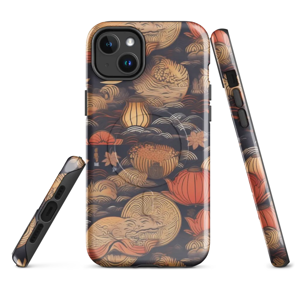 Lanterns On Dark Water on MagSafe Tough Case for iPhone® — Front